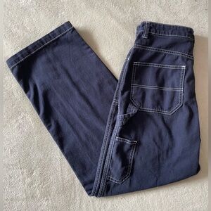 H&M | Navy Carpenter Pants with Contrast White Stitching